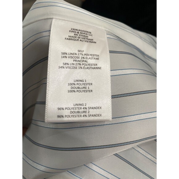 Veronica Beard Delpha Linen Blend Puff Shoulder Crop Blazer size 4 NWT Navy - Picture 7 of 7